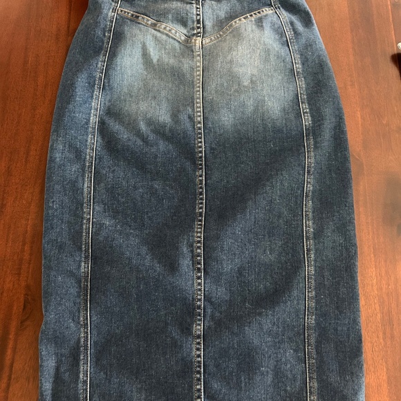 Veronica Beard Herron Denim Midi Skirt Astro Women's Size 4 - Picture 5 of 8